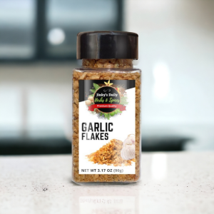Garlic Flakes 90g in Shaker Bottle by Jinkys Daily Herbs & Spices