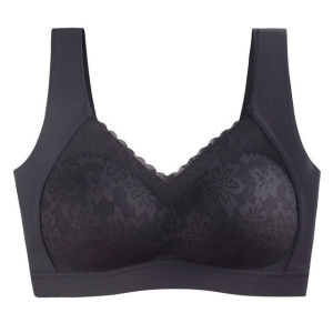 OK Bra Traceless Latex Cotton Underwear Womens Push-Up No Steel Ring Comfortable Breathable Adjustable Bra