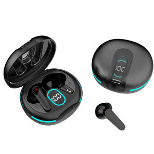New E-sports Bluetooth Earphone Wireless Waterproof Super Long Battery Life Digital Display Screen Bluetooth Headset in-ear Super Long Battery Life Digital Display Large Battery Radio Competing Headset Sports Bluetooth Earphone