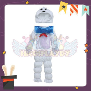 hiCosplayDy Kids Ghostbusters Stay Puft Costume Marshmallow Man Baby Toddler Child Halloween Budak Kostume