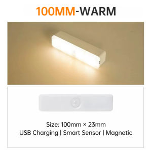 Hourser Motion Sensor Night Light Wireless LED warm/white Wardrobe Cabinet Lamp USB Rechargeable