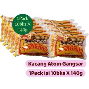 Kacang Atom Gangsar kemasan 140g harga borong untuk (1bal isi 5bks-20bks).