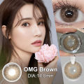 Magister colored contact lens with solution 1 pair  14-14.5MM  Korean eye contact lenses buy 1 get 2 gifts（ Solution 120ml+Contact lens case）. 