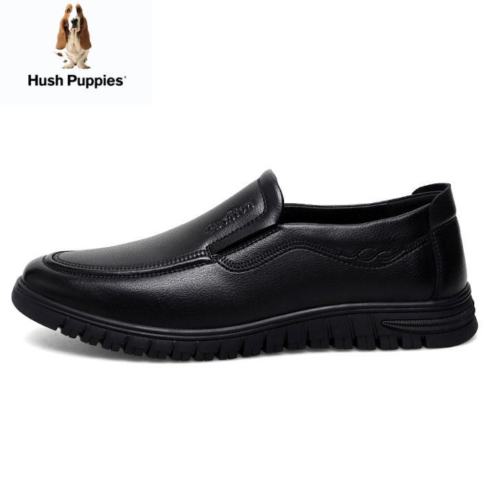 Hush--Puppies Men's Genuine Leather Shoes Casual Shoes Slip-on Shoes ...