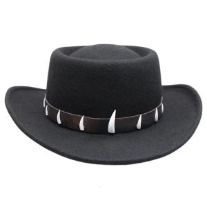 Fashionable Artificial Decors Fedoras Hat Wool Hat for Youth Trendsetters and Outdoor Adventures Lover Cosplay Props