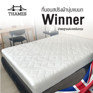 Thames [แถมหมอน] ที่นอน Winner 9นิ้ว สปริง หุ้มผ้าหนานุ่ม นอนสบาย