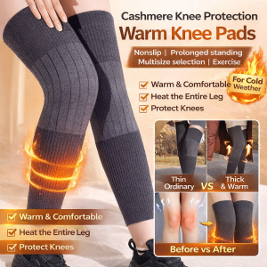 Not Cashmere Free Return Autumn Winter Long Warm Cashmere Knee Pads for Adults Men and Women AntiSlip Comfortable Ideal for Cold Legs