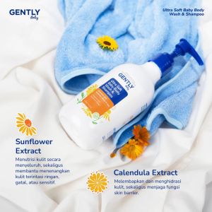 Gently Ultra Soft Body Wash & Shampoo | Sabun Pembersih Badan Dan Rambut Bayi & Anak Tanpa SLS (Bpom)
