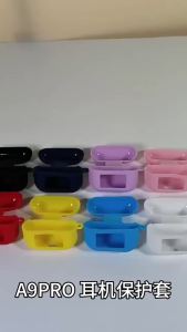 (HD1)A9 Pro Shockproof TPU Silicone Case for Wireless Earbuds Soft Cover with Touch Screen Protection (Case Only) Sarung TPU Silikon Tahan Gegar A9 Pro Untuk Earbud Tanpa Wayar Penutup Lembut Dengan Perlindungan Skrin Sentuh{Sarung Sahaja}