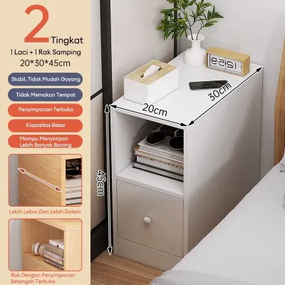 Meja Nakas Dengan 3 Laci Meja Samping Tempat Tidur Bedside Table Meja Kamar Tidur Lemari Nakas Kecila