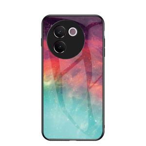 Vivo V30e 5G 2024 Case For Vivo V30e V30 E VivoV30e V 30E Pro 5G 2024 Painted Tempered Glass Phone Casing Starry Sky Hard Back Cover Soft TPU Edge Anti Scratch Comfortable Slim