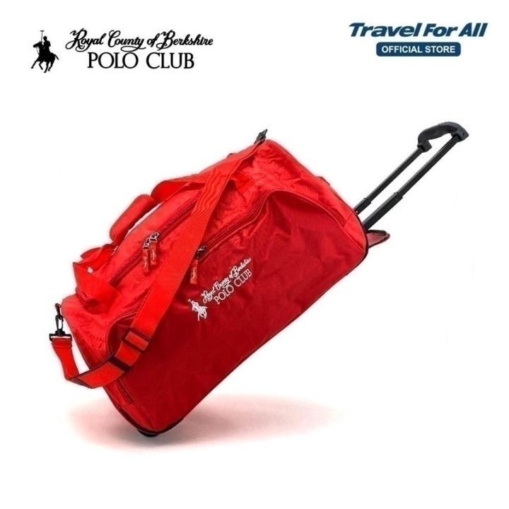 RCB POLO CLUB 20 INCH NYLON TRAVEL BAG WITH TROLLEY