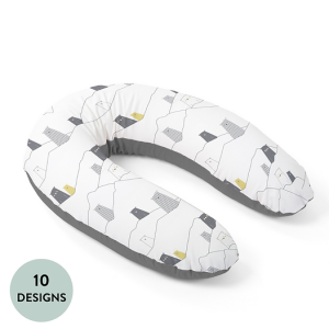 Doomoo Buddy: Organic Cotton Multi-functional Cushion (Pregnancy Cushion Breastfeeding Cushion Infant Lounger)(Designed in Belgium)