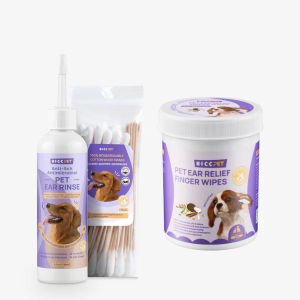 HICC   Ear Cleaner Solution (118ml) - Gentle Ear Rinse for Dogs & Cats Removes Wax Odor & Dirt