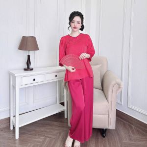 Bộ lam đi chùa bigsize 50-95kg pháp phục thiết kế chât gấm thượng hải mềm mịn đi chùa đầu năm