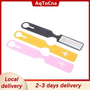 [COD] AqToCna Ship within 24 hours Simple Travel Luggage Bag Tags Holder Plastic Suitcase Name Address ID Label