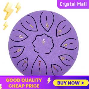 COD [Free Shipping] 6 inch 11 Tune Percussion Musical Instrument Steel Tongue Drum for Beginner