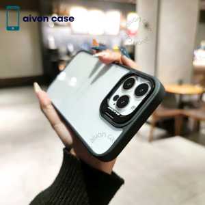 EC-030 HARD CASE METAL TRANSPARAN COMPATIBLE FOR IPHONE 13 13PRO 13PROMAX 14 14PRO 14PROMAX 15 15PRO 15PROMAX WITH CAMERA LENS PROTECTOR ACRYLIC