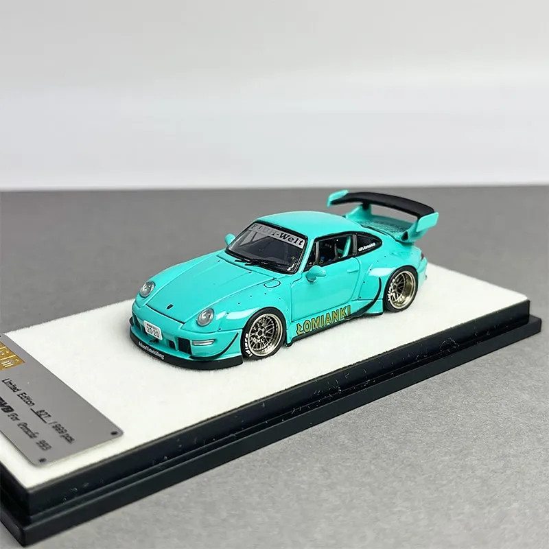 PGM 1:64 911 930 993 RWB Tiffany Blue Diecast Model Car