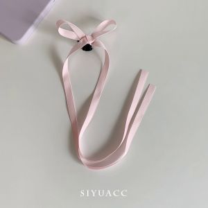 E142 กิ๊บโบว์ติดผม สายยาว แบบหนีบ น่ารัก สไตล์เกาหลี 1 ชิ้น