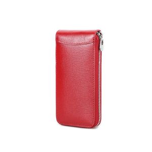 RJQFNG Vintage Leather Watch Box With Card Slot Handmade Wrist Watch Boxes Organizer Multifunctional Single Slot Watch Case Gift Box
