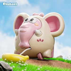 GOOD STUFF Animal Pull Line Elephant Toy Climbing Pulling Rope Car Inertial Sliding Game Learning Crawling Doll Funny Clockwork Toy Training