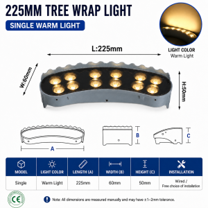 LED Tree Hugger Light Outdoor IP65 Waterproof Garden Tree Spotlight Warm White Landscape Lamp
