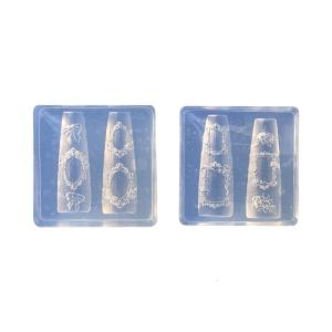 2pcs/1pc Reusable Silicone Nail Molds For Creating Intricate 3D Photo Frame Designs Manicure Art Decoration Mould
