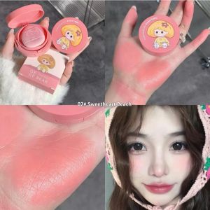 Gegebear Tea Tea Peach Color Cushion Blush Cream High Gloss Brightening Natural Pink Facial Contouring Blush Cream Monochrome Daily