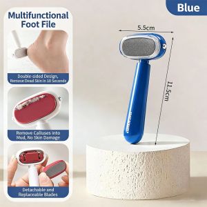 NOONOOR 2-in-1 Pedicure File Dual-Sided Replaceable Callus Remover Multi-Functional Foot Grater Remover Dead Skin Scraper