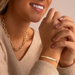 Alskar® Personalised Bar Bracelet with Swasrovski Birthstone | Valentines Day Gifts Gift For Her Gift for Kids