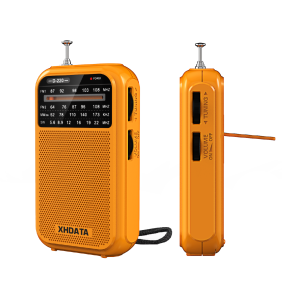 XHDATA D-220 Portable FM1-2 Radio | MW (9K/10K) /SW 4 Bands Portable Pocket Radio|High Sensitivity DSP Digital Radio | Rechargeable Car Radio | 2AA Battery