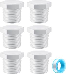 Frienda 6 Pack RV Water Heater Drain Plug 1/2" NPT Compatible with Atwood