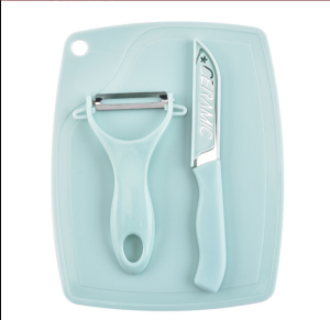 3 in 1 stainless steel Fruit Knife Peeler Chopping Board Set