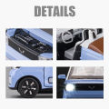 1:24 WuLing MINI EV Convertible Alloy Model Car Toy Diecasts Metal Casting Sound and Light Car Toys For Children Vehicle. 