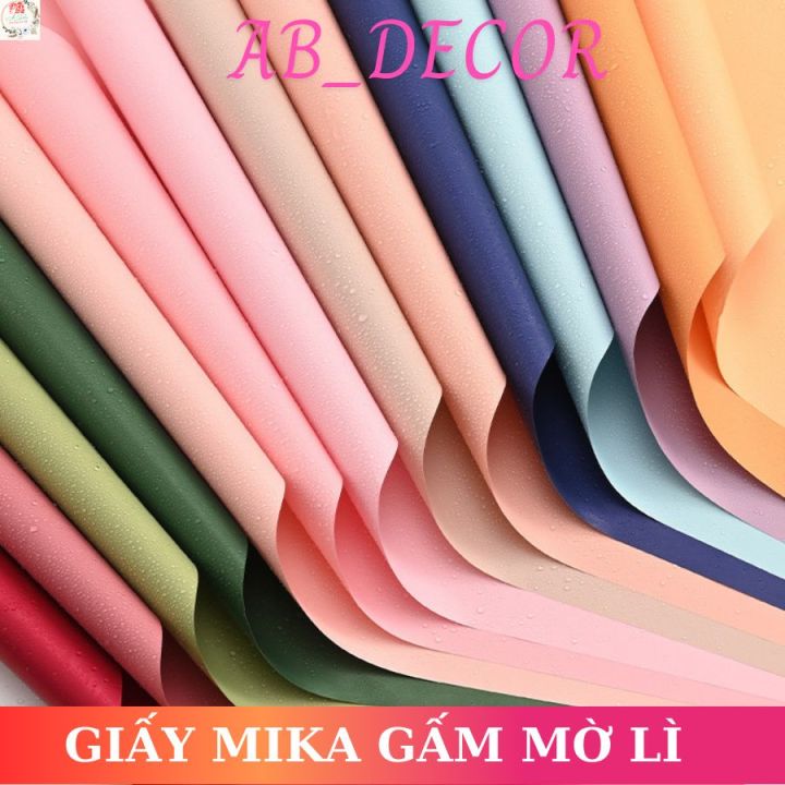 Tập 20 tơ` giấy gói hoa mika mờ lỳ, giấy bó hoa mica Hàn Quốc loại đẹp ...