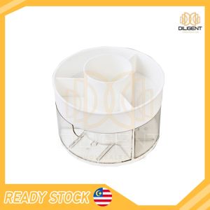 【D332】Pen Penyimpanan Berbilah Boleh Putar 360-Degree Spinning Makeup Brushes Storage Rotatable Desk Organizer