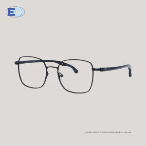 EO Adapt Marple Square Metal and Plastic Full Rim Multicoated Tri Fold Eyeglasses for Men & Women