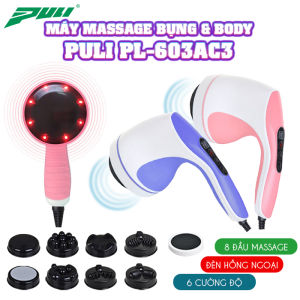 Máy massage cầm tay máy mát xa lưng cầm tay massage bụng giảm mỡ Puli PL-603AC3 - 5 kiểu massage 6 tốc độ massage 8 đầu matxa thay đổi  | OKbuy