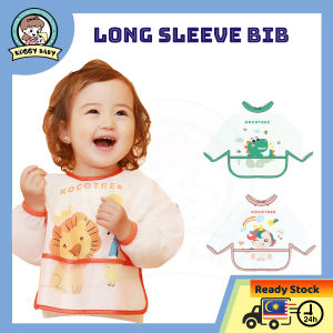 KOGGY 0-3 YRS OLD Baby Long Sleeve Waterproof Feeding Bib Baby Bib Messy Play Bib Kalis Air Bib Kanak-Kanak 儿童罩衣防水