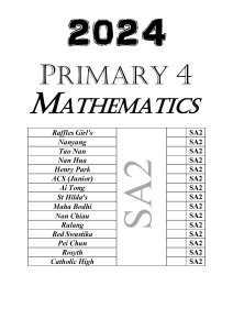 Current Year 2024 Primary 4 SA2