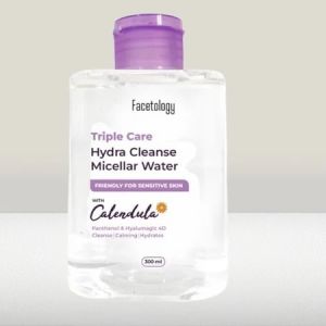 FACETOLOGY Triple Care Hydra Cleanse Micellar Water 100 ML Pembersih Wajah Sensitive Skin Pembersih Make Up Tanpa Bilas