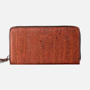 Corkor Vegan Cork Womens Long Wallet Trunk | Handmade RFID Blocking Zipper Leather Purse For Woman Original Dompet Kulit Panjang Wanita 长钱包
