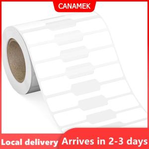 【Giao hàng nhanh】 500pcs cuộn giá dán đồ trang sức giá thẻ tự dính trắng trống Sticker kraft giấy Vòng Vòng cổ bông tai giá nhãn