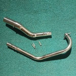 Yamaha r15 v2 stainless elbow on Akrapovic 370mm Fullsystem w/silencer