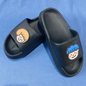 Dép bánh mì quai ngang hình Boy Girl CHIBI hình mặt người Mềm Êm Hottrend 2021