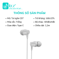 Tai nghe có dây Type-C LC-C07 nghe nhạc cực hay, âm thanh chất lượng cao - Tai nghe âm thanh chính hãng. 