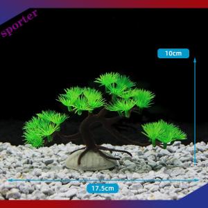 Sporter Bể cá trang trí đồ trang trí mô phỏng cây thông giả cây cảnh quan sáng tạo đồ trang trí thủ công cây nhựa nước cây hoa phụ kiện