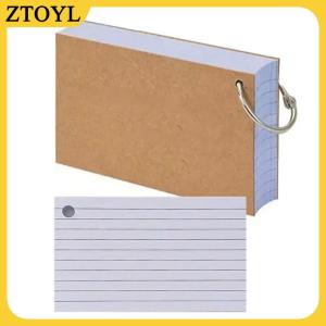 ZTOYL  50 trang sổ đựng thẻ ghi chú dạng lá rời có dòng kẻ ngang tương thích với bìa kẹp thẻ ôn tập flashcard giấy ghi chú học tập và văn phòng dành cho trường học & công việc