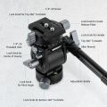 SmallRig หัวจ่ายน้ำมันขาตั้งกล้องวิดีโอ (รับน้ำหนักสูงสุด5กก.) พร้อมที่จับยืดได้ (ด้ามจับซ้าย/ขวาและปรับความยาว) Arca Swiss แผ่นปลดเร็วสำหรับกล้อง DSLR ขนาดกะทัดรัดมิเรอร์เลส3457. 